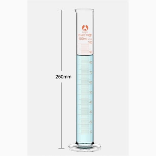 Glass measuring cylinder 100ml.