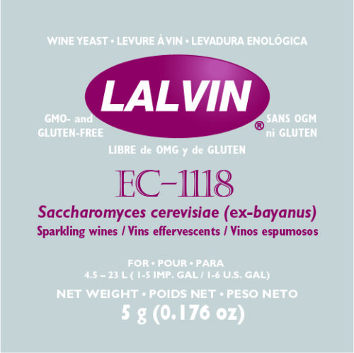 ยีสต์หมักไวน์ Lalvin EC-1118.