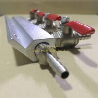 Gas manifold 4 lines 1/4" barb_