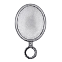 ป้าย Cobra tower Decal holder oval chrome.