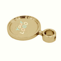 ป้าย Cobra tower Decal holder round gold.