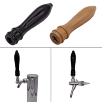 หัวแท็ปไม้ - Wooden tap handle.