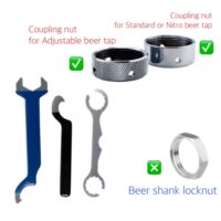 ภาพประกอบประแจขันแท็ป working picture of beer tap wrenches.