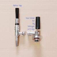 Nitro tap with gas holder for 8g nitrogen cartridge.