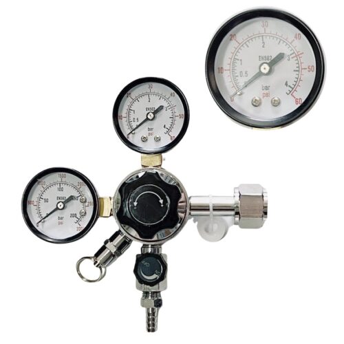 Primary Co2 regulator barb 1/4" outlet 1-way.