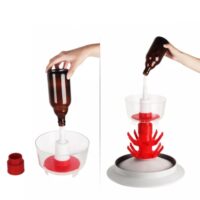 หัวต่อแท่นตากขวด สำหรับฆ่าเชื้อขวดก่อนใช้งาน Vinator bottle rinser.