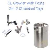 5L growler with ball lock tapping head set.