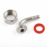 90° tail piece elbow w/ hex nut and washer_