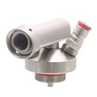 Growler spear with gas post for standard and nitro tap.