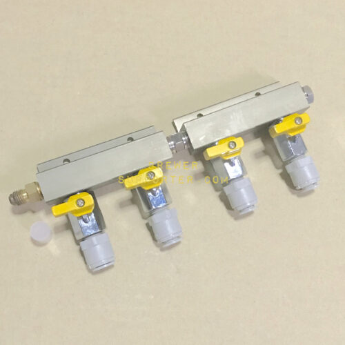 Gas manifold 4 lines speedfit 3/8" OD LLDPE tube