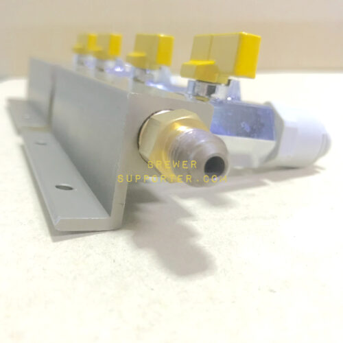 Gas manifold 4 lines speedfit 3/8" OD LLDPE tube_
