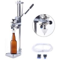 บรรจุขวด Manual counter pressure bottle filler.