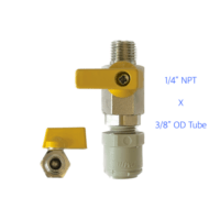 Shut off valve 3/8" OD tube.