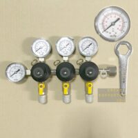 Primary Co2 regulator triple body regulator DMfit 3/8" outlet.