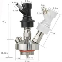 Ball lock tapping head for growler.