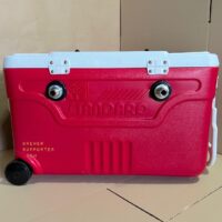 Jockey box adjustable flow control taps 40L with 304 stainless steel coil 15mx2 red.